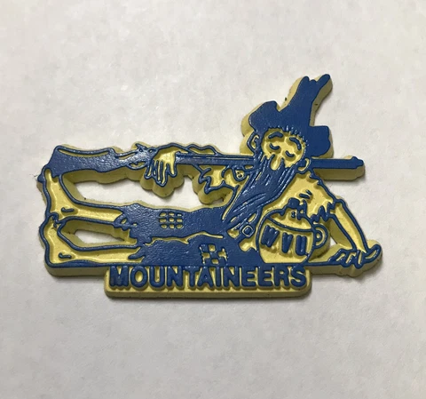 VINTAGE WEST VIRGINIA UNIVERSITY MOUNTAINEERS RUBBER MAGNET Cover