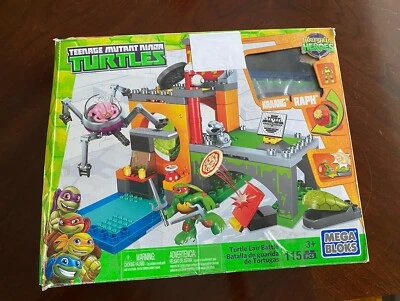 Mega Bloks Teenage Mutant Ninja Turtles Half Shell Heroes Turtle Lair Battle GUC - Image 1 of 4