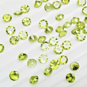Wholesale Lot of 3mm Round Facet Cut Natural Peridot Loose Calibrated Gemstone - Picture 1 of 8