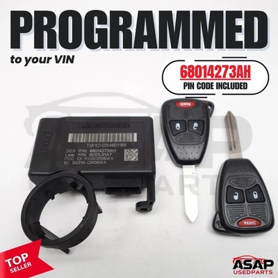 🐔 VIN PROGRAMMED PLUG & PLAY IMMOBILIZER DAKOTA DURANGO ASPEN 68014273AH 🐔 - Image 1 of 4