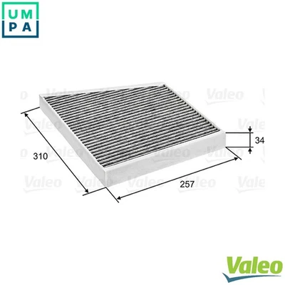 FILTER CABIN AIR 698741 FOR MERCEDES-BENZ OM646.961/951/821/820 2.1L 4cyl 2.7L - Image 1 of 4