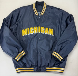 VTG Steve & Barry’s Michigan Wolverines Varsity Bomber Jacket XL NCAA Excellent - Picture 1 of 8