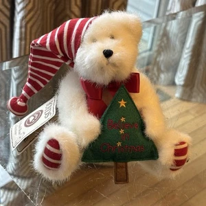 Boyds Bear Believe in Christmas Thinking of You White 5.5” Tall Stuffed Bear - Picture 1 of 16