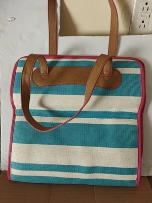 Bolso de Mano Neiman Marcus Tejido ¡LINDO! Bolsa de playa Foto 1 de 4