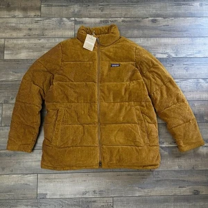 NEW Patagonia Women Fjord Cord Corduroy XL Down Puffer Coat Jacket SHELTER BROWN - Picture 1 of 11