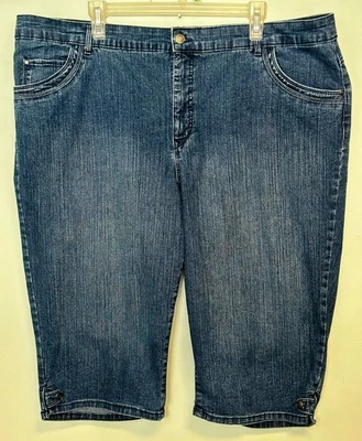 Pantalones Cortos Gloria Vanderbilt Mujer 20W Azul Todo Alrededor Efecto Adelgazante Skimmer Nuevos con Etiquetas Foto 1 de 4