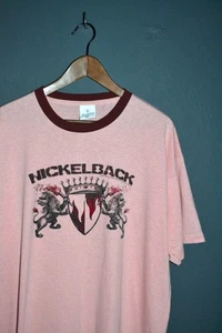 Camiseta Nickelback 2006 Vintage XXL Rosa Tour Alore - Imagen 1 de 10
