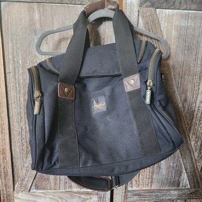 Bolso de Lona Eddie Bauer Negro Pequeño Equipaje de Mano Fin de Semana Bolso Bolsillo Foto 1 de 4