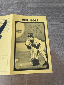 Tim Foli Auto Signed Pittsburgh Pirates Booklet Fold Out Autographed - Picture 1 of 3