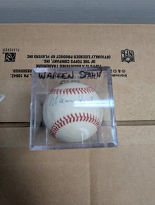 WARREN SPAHN AUTOGRAPHED SIGNED Official NL BASEBALL HOF Braves - Picture 1 of 4