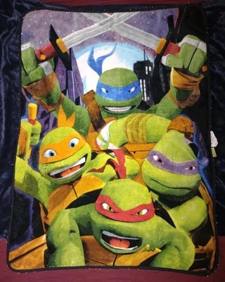 Manta/lanzamiento de felpa suave Nickelodeon TMNT 50"X38" Teenage Mutant Ninja Turtles  Foto 1 de 4