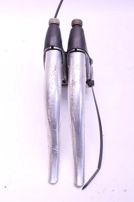 Barra de caída de palancas de freno Mafac vintage con capós de goma originales tiro corto Foto 1 de 4