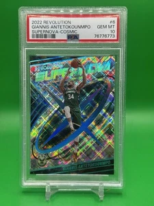 2022-23 Panini Revolution Supernova Cosmic /99 #6 Giannis Antetokounmpo PSA 10 - Picture 1 of 2