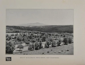Antiker Mount Monadnock New Hampshire Kunstdruck 1902 Boston & Maine Rail Road - Bild 1 von 8