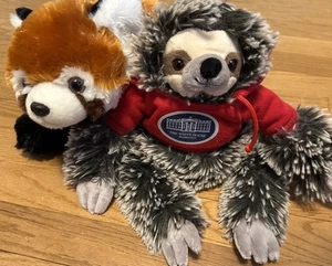 Adorable 12 Inch Washington DC Smithsonian Institute Fox & White House Sloth - Picture 1 of 6