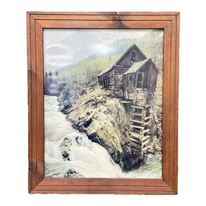 Viintage Crystal Mill Print by Bob Falcone Vintage Frame 24 1/2" X 20 1/2" - Picture 1 of 3
