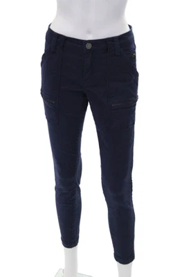 Pantalones de mezclilla ajustados sin cordones de algodón azul oscuro talla 27 Joie para mujer Foto 1 de 4