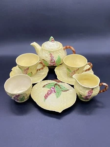 Carlton Ware Fingerhut gelb Tee für zwei Teekanne Zucker Milch Tassen Untertassen Teller - Bild 1 von 17