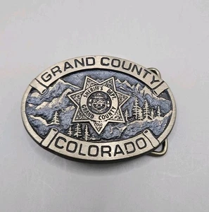 Hebilla de cinturón del Departamento del Sheriff de Grand County Colorado - Imagen 1 de 4