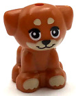 Lego New Dark Orange Dog Friends Puppy Standing Small with Tan Muzzle Paws