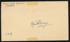NEIL BERRY (1948-1954 Tigers, Browns, Orioles) -Autographed 1952 GPC (d.2016)