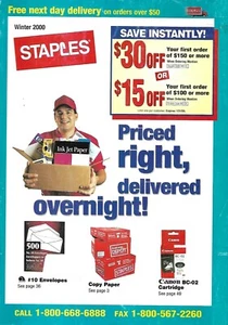 Catalog - Staples Canada - Winter 2000 - Office Supplies Catalogue (CT04) - Foto 1 di 1