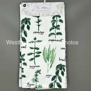 The Kitchen Collection Set of 2 Kitchen Towels 100% Cotton Terry ~ GARDEN HERBS - Bild 1 von 6