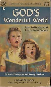 Signet Key Book God's Wonderful World Vintage Christian Songbook for Children - Picture 1 of 2