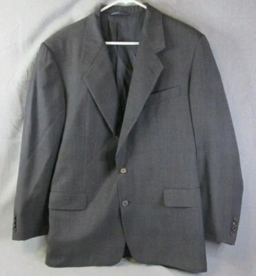 Colección Hickey Freeman Loro Piana Tasmanian Super120s sala de juntas carbón 43 R Foto 1 de 4