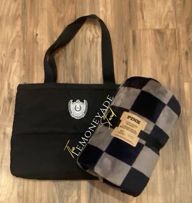 VS розовый кофе черный клетку шерпа одеяло пухлая сумка с короткими ручками покупатель комплект - Изображение 1 из 4