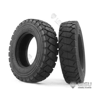 1 Pair Tire for LESU 1/16 Scale AOUE R100E RC Mining Car Dump Vehicles Wheels - Picture 1 of 4