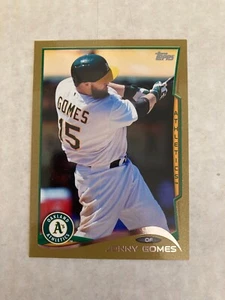 2014 Topps #US-327 A's JONNY GOMES Gold parallel #1821/2014 - Picture 1 of 1