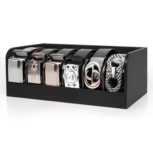 Winter Shore Organizer Cassetti per Cinture - Porta Cinture in Legno Bambù Nero - Foto 1 di 7