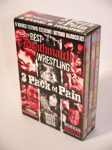 THE BEST OF DEATHMATCH WRESTLING 3 PACK OF PAIN *RARE* DVD BOX SET *OOP* CZW IWA - Imagen 1 de 6