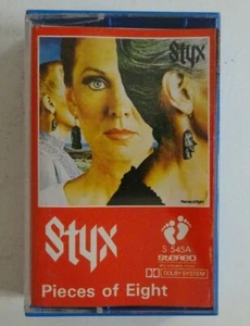 STYX (ASIA # S 545A) : PIECES OF EIGHT ▄ BLUE! CASSETTE K7 - Picture 1 of 2