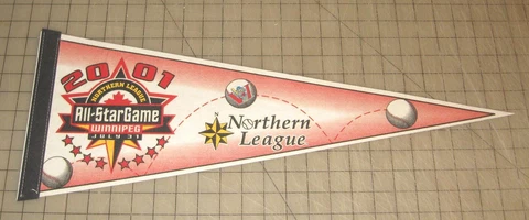2001 Winnipeg NORTHERN LEAGUE ALL-STAR GAME 24" Pennant - Minor League BB Cover