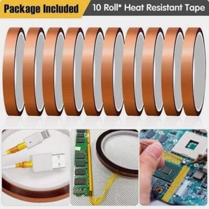10 Rolls HEAT RESISTANT Tape Sublimation Press Transfer SUBLITAPE 6mmx33m TAWNY - Picture 1 of 10