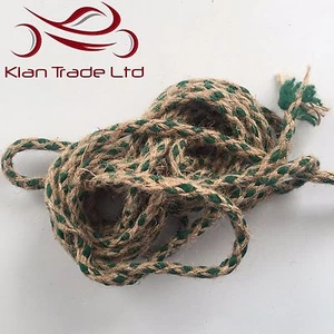 6MM 100% NATURAL + GREEN DESIGN JUTE ROPE TWINE SASH BAKER HEMP STRING - Picture 1 of 2
