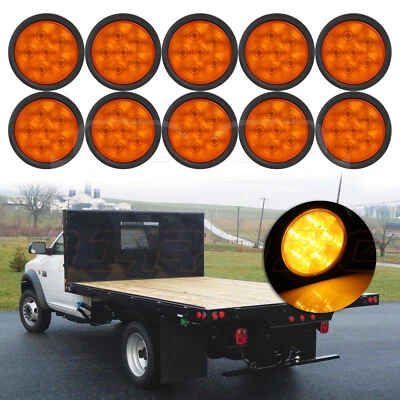 10 piezas 5.2" 6 luces LED ámbar luz trasera para Peterbilt/Kenworth/Freightliner Foto 1 de 4