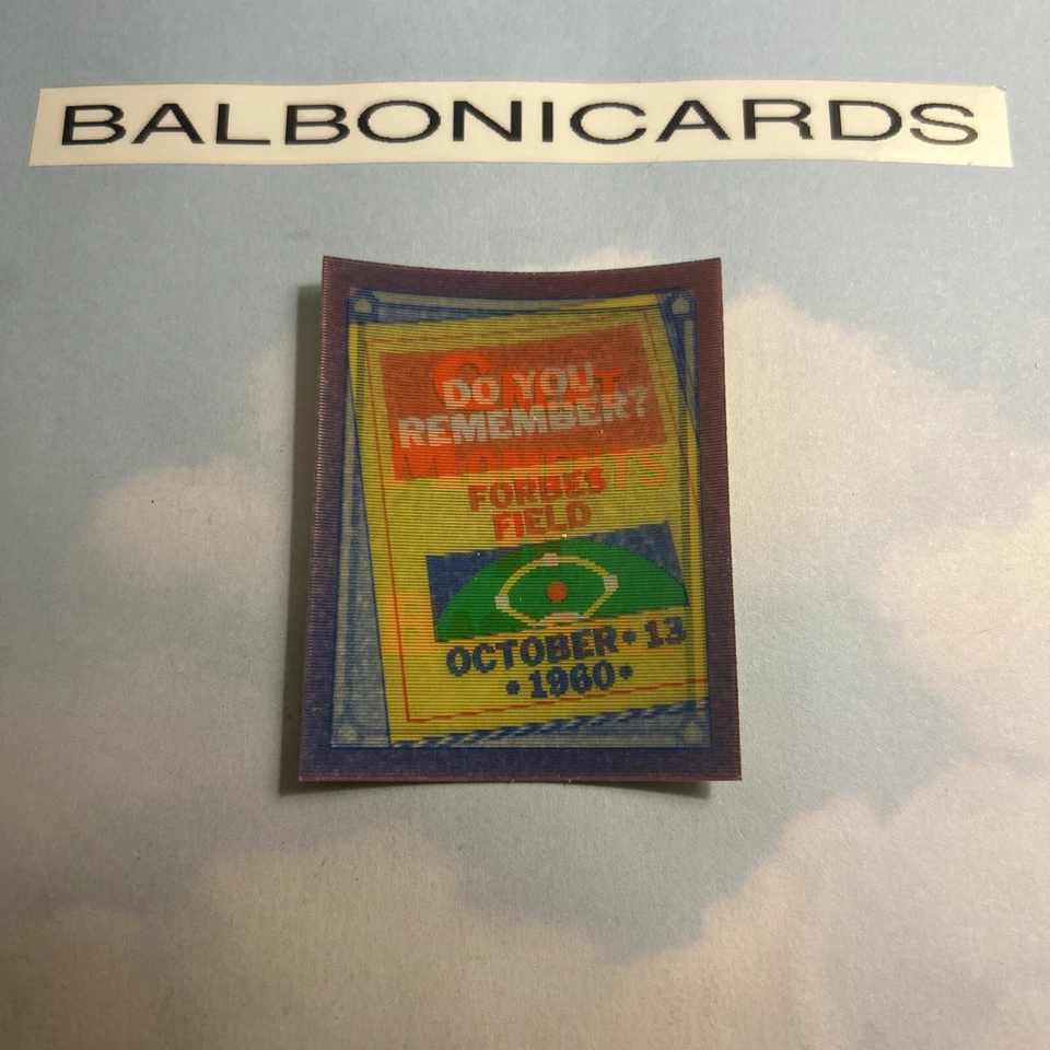 1988 Score - Do You Remember? Inserts #33 Bill Mazeroski Magic Motion Card - Image 1 of 2