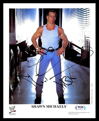 WWE SHAWN MICHAELS P-797 SIGNED 8X10 AUTOGRAPHED PROMO PHOTO WITH PROOF PSA COA - Image 1 of 3