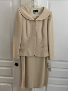 Mother Of The Bride Size 10 Vintage Beige - Picture 1 of 10