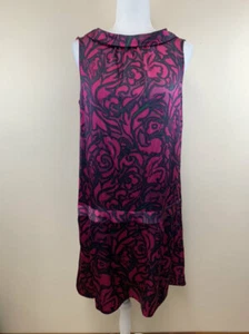 NWT Marc By Marc Jacobs S Pink Purple Watercolor Floral Open Back Silk Dress - Picture 1 of 5