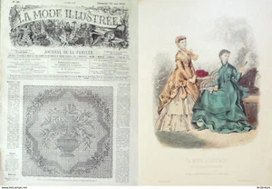 La Mode illustrée journal + gravure associée 1868 # 21 - Imagen 1 de 3