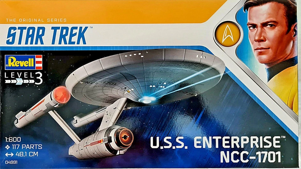 Revell- U.s.s. Enterprise Ncc-1701 (tos) James T. Kirk Kit di modelli in Plastic