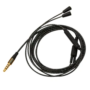 Ersatz Audiokabel mit Lautstärkeregler & Mikrofon für Sennheiser IE8 IE 80 Kopfhörer - Bild 1 von 7