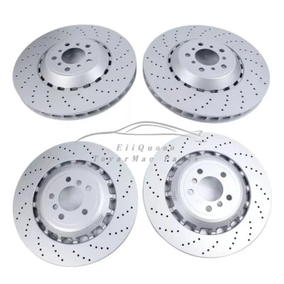 New Front & Rear Vented & Drilled Disc Brake Rotors For BMW F06 F10 F12 M5 M6  - Image 1 of 4