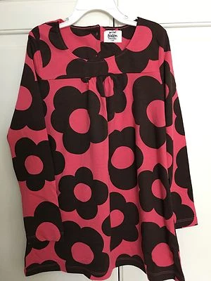 Vestido Floral Marrón y Frambuesa Mini Boden 4/5 o 7/8 Nuevo con Etiquetas  Foto 1 de 3