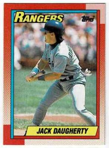 1990 Topps Jack Daugherty RC #52 Texas Rangers