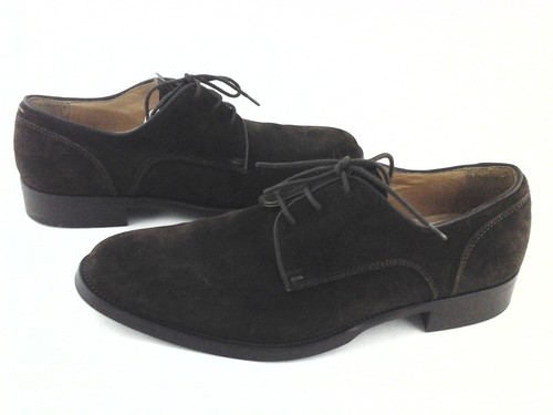 COACH Oxfords Andie Marrone Scamosciato Abito Scarpe Casual Italia Uomo US 10 5 43 5 $225